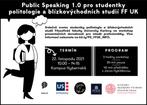 Public Speaking 1.0 pro studentky politologie a KBV FF UK @ Kampus Hybernská